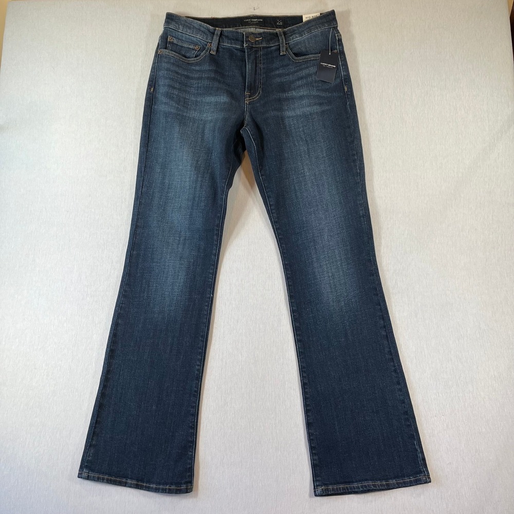 NEW Lucky Brand Mid Rise Bootcut Jeans 12/31 Dark Wash Regular 7WD10721 NWT